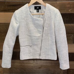 H&M Silver Blazer Size 8